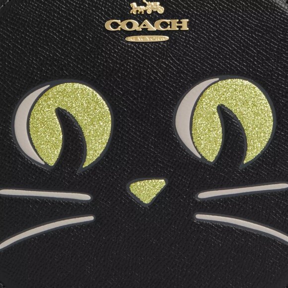 Coach Black and Gold Cat Crossbody Bag - Picture 5 of 10